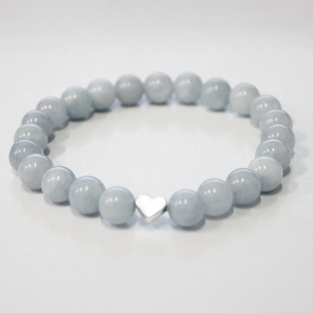 Aquamarine Heart Bracelet