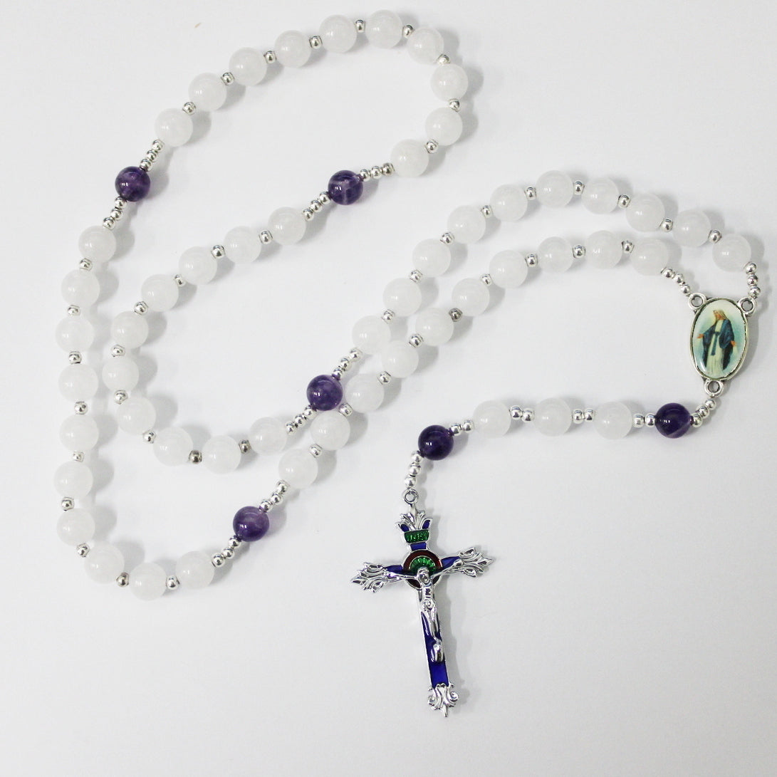 Amethyst & White Rosary