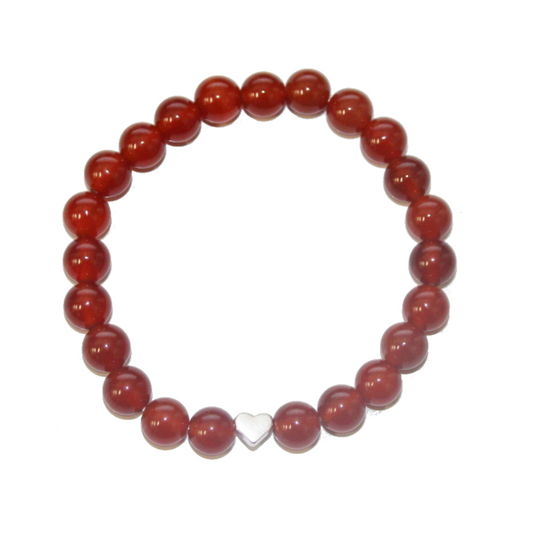 Carnelian Heart Bracelet