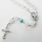 Turquoise & White Rosary